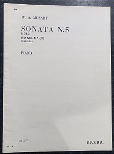 MOZART - SONATA n° 5 - K 283 - em SOL MAIOR - Revisão Casella