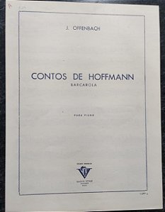 CONTOS DE HOFFMANN - partitura para piano - J. Hoffmann