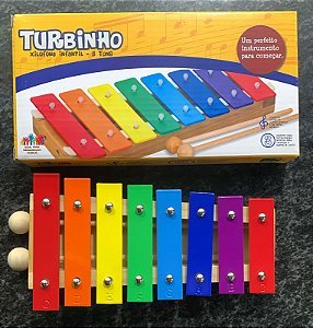 XILOFONE INFANTIL / METALOFONE – 8 TONS - Turbinho