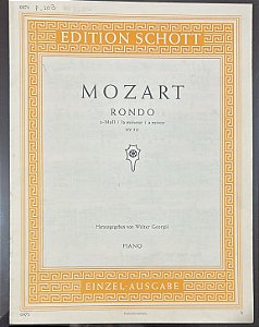RONDO EM LÁ MENOR KV 511 - partitura para piano - Mozart