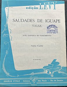 SAUDADES DE IGUAPE - partitura para piano - João Baptista do Nascimento