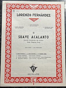 SUAVE ACALANTO - partitura para piano - Lorenzo Fernandez