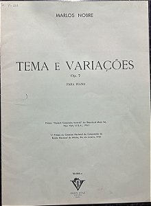 TEMA E VARIAÇÕES Opus 7 - partitura para piano - Marlos Nobre