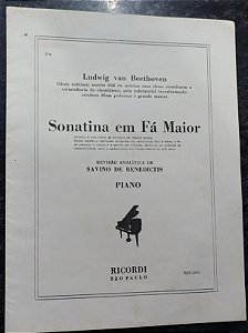 BEETHOVEN – SONATINA N° 2 em Fá Maior – Editora Ricordi