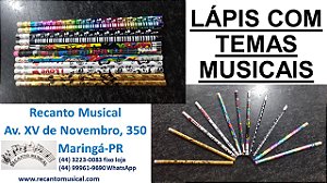 LÁPIS COM TEMAS MUSICAIS