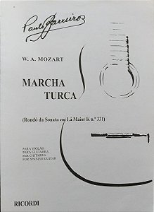 PARTITURA PARA VIOLÃO: MARCHA TURCA (Rondó da Sonata em Lá Maior K n° 331) - Mozart