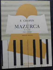 MAZURCA OPUS 33 N° 1 - Chopin (partitura para piano solo)