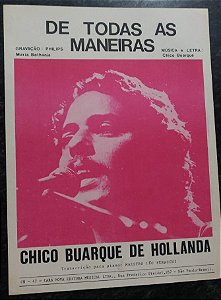 DE TODAS AS MANEIRAS (Partitura para piano solo) - Chico Buarque de Hollanda