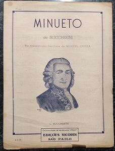 MINUETO - partitura para piano - Boccherini (transcrição facilitada de Miguel Chiesa)