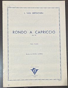 RONDO A CAPRICCIO Opus 129 - partitura para piano - Beethoven