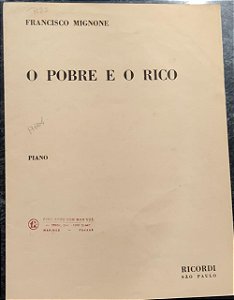 O POBRE E O RICO - partitura para piano - Francisco Mignone