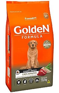 Ração GoldeN Formula Cães Adultos Sabor Carne & Arroz 15kg
