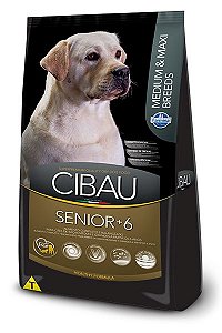 Ração Cibau Sênior Medium e Maxi - para cães acima de 6 anos de médio ou grande porte - 12kg