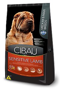 Ração Cibau Sensitive Lamb Cães Adultos Medium & Maxi 12kg