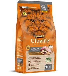 Ração Special Cat Castrados  Ultralife Frango - 10,1 kg