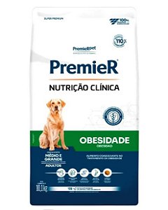 Ração Premier Nutrição Clínica Obesidade Cães de Raças Médias e Grande 10,1kg