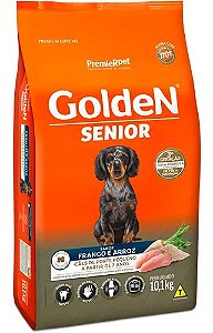 Ração GoldeN Cães Sênior de Porte Pequeno Sabor Frango e Arroz