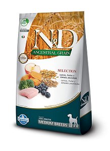 Ração N&D Ancestral Grain Selection - Raças Médias Adultos - 15 kg