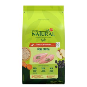 Ração Guabi Natural Light Raças Médias e Grandes Sabor Peru & Aveia 12kg