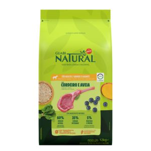 Ração Guabi Natural Cães Adultos de Raças Grandes Sabor Cordeiro e Aveia 12kg