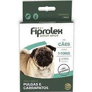 Antipulgas e Carrapatos Fiprolex Drop Spot para Cães Até 10kg