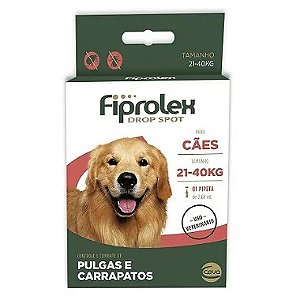 Antipulgas e Carrapatos Fiprolex Drop Spot para Cães de 21 a 40kg