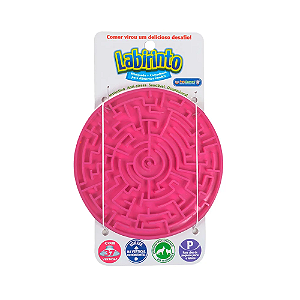 Brinquedo e Comedouro Labirinto Pet Games Cor Rosa