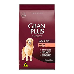 Ração GranPlus Choice Cães Adultos Sabor Carne 15kg