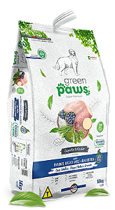 Ração Green Paws Cães Adultos de Raças Médias e Grandes Sabor Frango, Batata Doce e Blueberry 14kg