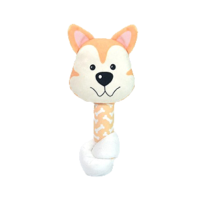 Brinquedo Ossinho Akita de Pelúcia
