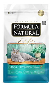 Ração Fórmula Natural Life Gatos Castrados Sabor Salmão