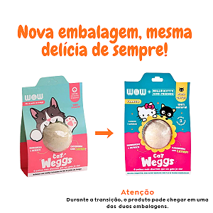 Petisco Wow Weggs Frango com Catnip