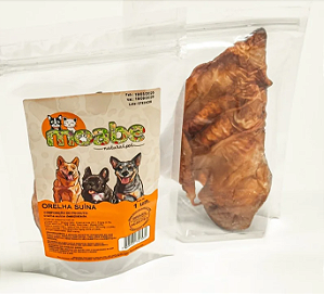 Mordedor Natural Orelha Suína Inteira para Cães e Gatos - Moabe