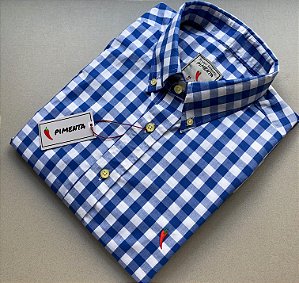 CAMISA MASC. XADREZ GIGANTE AZUL ROYAL