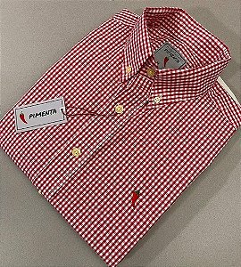 CAMISA MASC. XADREZ MÉDIO VERMELHO