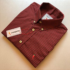 CAMISA MASC. XADREZ MÉDIO - REF: 06 CLR - VERMELHO