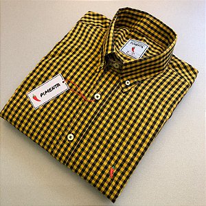 CAMISA XADREZ GRANDE - REF: 16 CLR - MOSTARDA