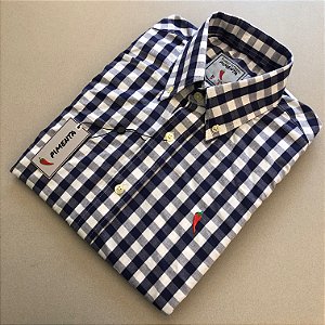 CAMISA MASC. XADREZ GIGANTE AZUL MARINHO