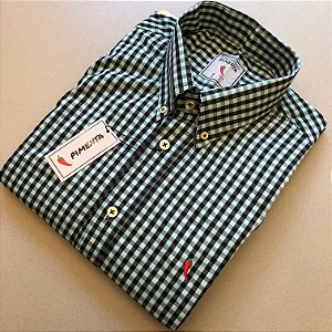 CAMISA MASC. XADREZ GRANDE - REF: 15 CLR - VERDE ÁGUA