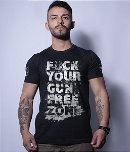Camiseta Militar Magnata Fuck Gun Free Zone