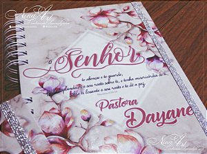 Caderno com versículo - feminino