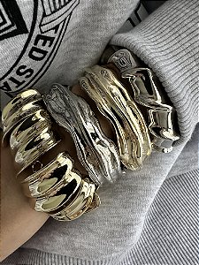 Bracelete Organico Dourado