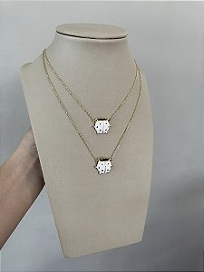 Colar Pingente Joaninha Branca