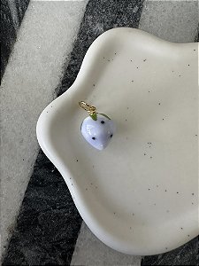 Pingente Porcelana Morango Lilás