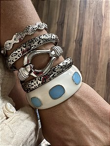 Pulseira Fivela Prateada
