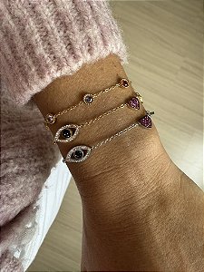 Pulseria Olhinho Grego Aço
