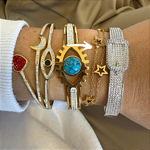 Pulseira Dourada Estrelinhas