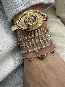 Pulseira Dourada Espinha