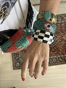 Pulseira Indiana Pedra Turquesa