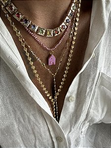 Colar Gravatinha Conchas